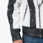 Men's Modern Design Leather Jacket Sleeves Rare Jacket