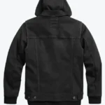 Men’s Motorcycle 3 In 1 Black Denim Jacket Back\ - Rare Jackets
