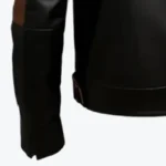 Mens Racer Sheepskin Coat Zipper Pockets Leather Jackets Sleeves Rare Jacket