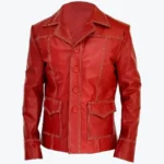 Men’s Red Tyler Durden Lambskin Leather Biker Jacket Rare Jacket