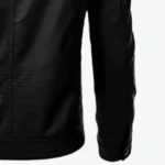 Men's Retro Black Leather Jacket Sleeves Rare Jacket