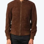 Men’s Shane Bomber Suede Jacket Front - Rare Jackets