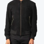 Men’s Shane Bomber Suede Jacket Front - Rare Jackets