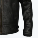 Mens Sheepskin Bomber Leather Jacket Sleeves Rare Jacket