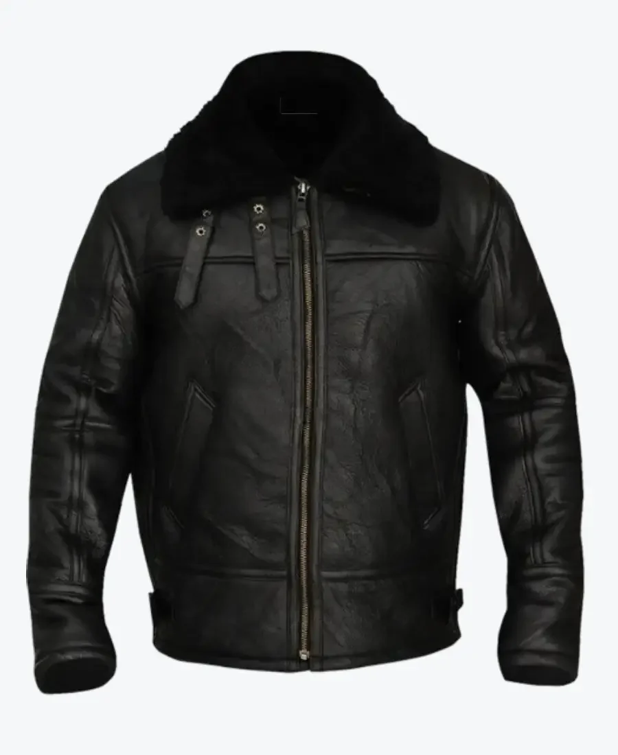 Mens Sheepskin Bomber Leather Jackets Rare Jacket