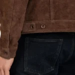 Men’s Trucker Dark Brown Suede Jacket - Rare Jackets