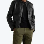 Men's V Racer Logo Appliquéd Leather Jackets Rare Jacket