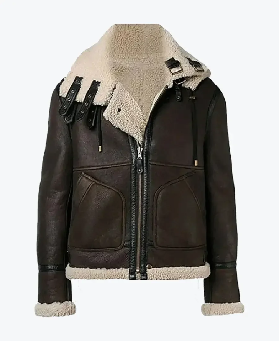 Men’s Vintage Brown B-6 Bomber Leather Jacket Fronts