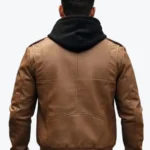 Men’s Vintage Brown Leather Bomber Jackets Back - Rare Jackets