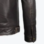 Mens Vintage Leather Rub Off Brown Casual Jacket Sleeves Rare Jacket