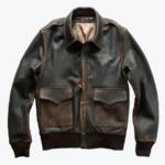 Men’s Washed Goatskin A2 Flight Jacket Fronts