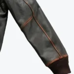 Men’s Washed Goatskin A2 Flight Jacket Sleeves