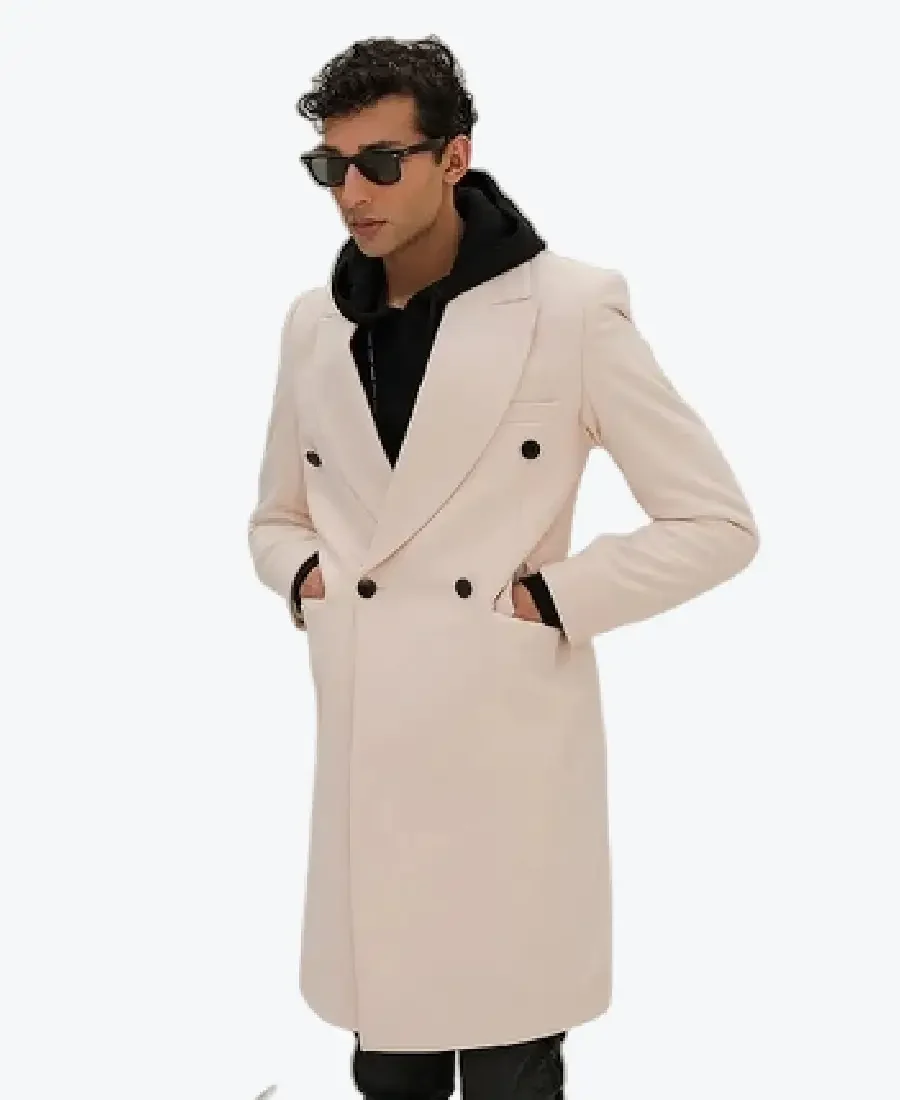 Men’s White Winter Long Coats Rare Jacket