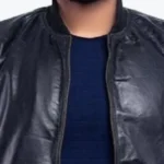 Michael Classic Black Bomber Jacket Collar Rare Jacket