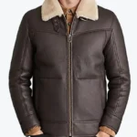 Miller Men’s Brown B-3 Bomber Leather Jackets Rare Jacket