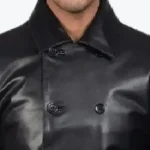 Mod Black Leather Jacket Collar Rare Jacket