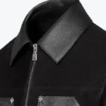 Monogram Mix Leather Workwear Blouson Collar Rare Jacket