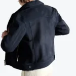 MR P Trucker Blue Suede Jacket Back - Rare Jackets