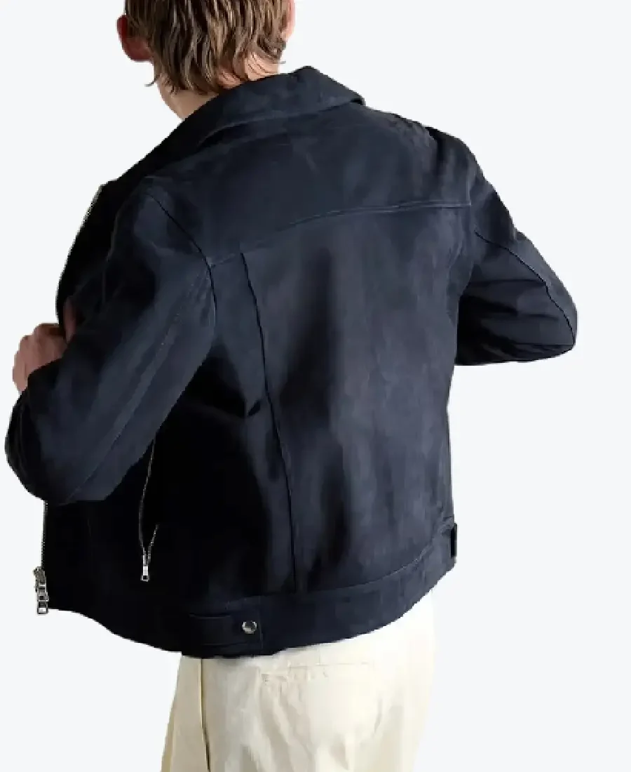 MR P Trucker Blue Suede Jacket Back - Rare Jackets