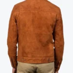 Stallon Brown Suede Trucker Jacket Back - Rare Jackets