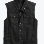 Men’s Motorcycle 3 In 1 Black Denim Jacket - Rare Jackets