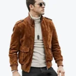 Shop The Men’s Dallas Brown Suede Bomber Jacket - Rare Jackets