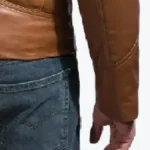 Old School Brown Leather Jacket Sleeves Rare Jacket