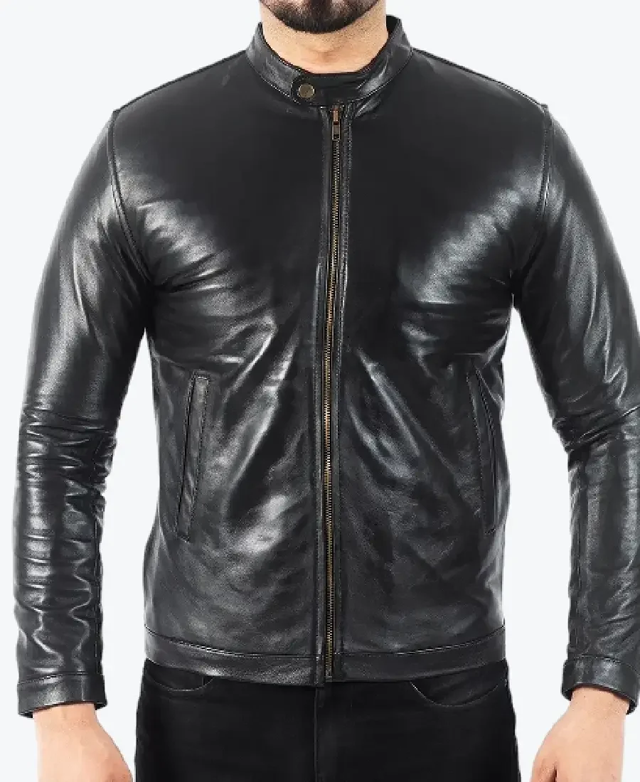 Pedro Men’s Black Leather Biker Jackets Rare Jacket