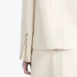Proenza Schouler Roos Beige Leather Jacket Sleeeves Rare Jacket