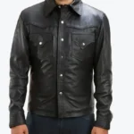Ranchson Black Leather Shirt Jackets Rare Jacket