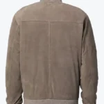 Ray Men’s Light Grey A-1 Bomber Suede Jacket Back - Rare Jackets