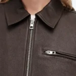 Relaxed Leather Bomber Jacket Collar Rare Jacket