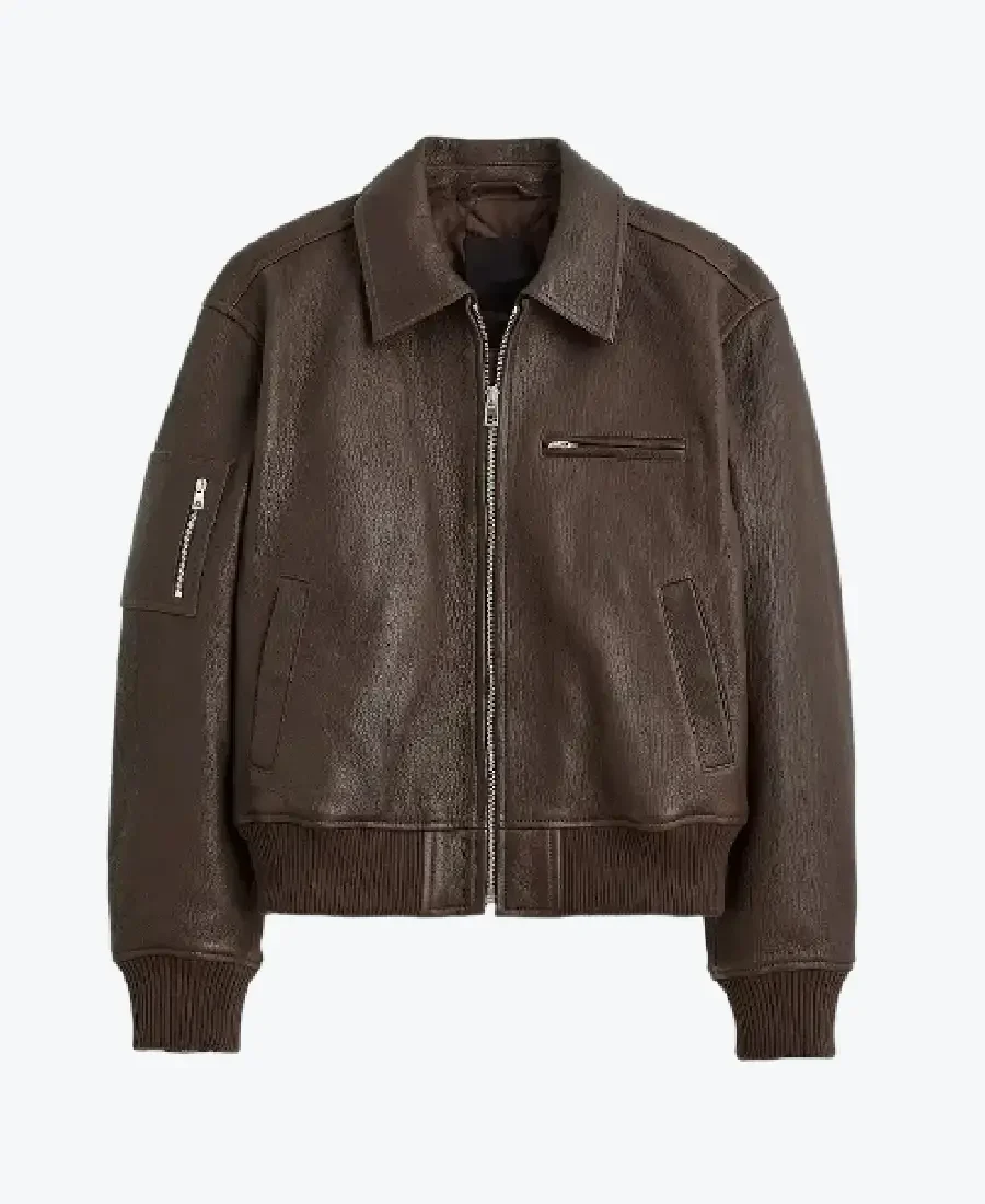 Relaxed Leather Bomber Jackets Rare Jacket