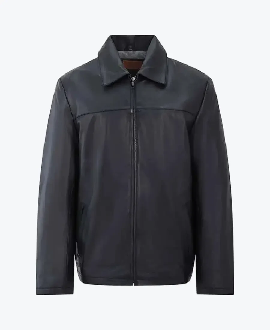 Retro Leather Jacket Henry Black