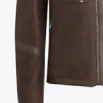 Roughout Shearling Leather Lightweight Jacket Sleeves Rare Jacket