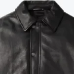 SL Blouson Black Leather Jacket Collar - Rare Jackets