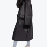 Saldana Shearling Long Coat Front - Rare Jackets