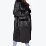 Saldana Shearling Long Coat Side - Rare Jackets