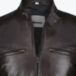 Samuels Men’s Stylish Coffee Brown Leather Jacket Collar Rare Jacket