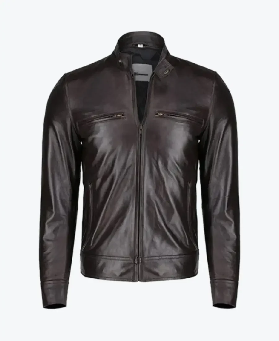Samuels Men’s Stylish Coffee Brown Leather Jacket Rare Jacket