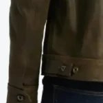 Mens Olive leather jacket Cuffs - Rare Jackets