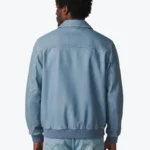 Shop THe Men's Blue Nash Denim Leather Jacket