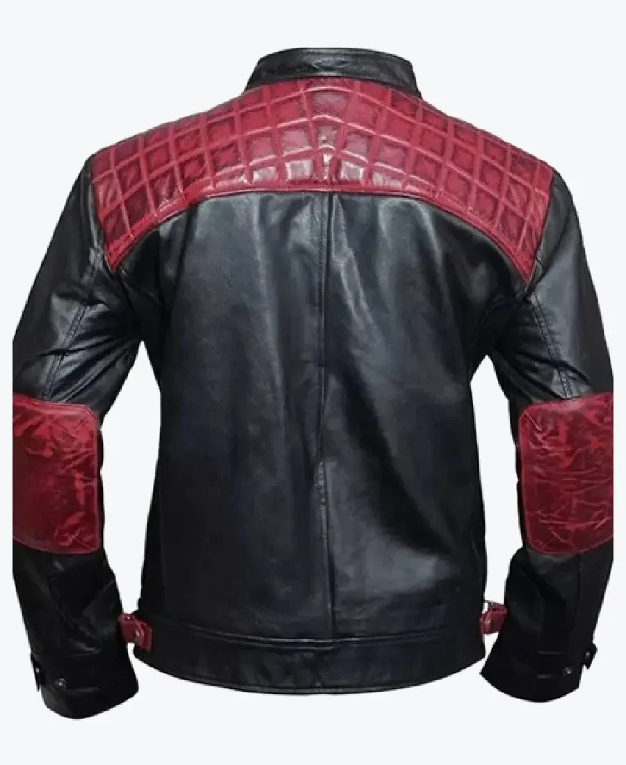 Shop THe Mens Quilted Black And Maroon Jacket Rare Jacket