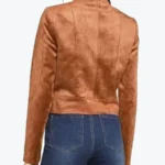 Shop THe Women Brown Suede Leather Jacket Women Brown Suede Leather Jacket - Rare Jackets