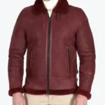 Shop The American Dark Maroon Leather Bomber Jacket - Rare Jackets