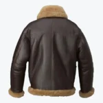 Shop The Aqua B-3 Shearling Brown Leather Aviator Jacket Rare Jacket