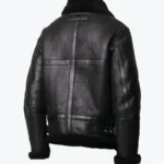 Shop The Ashley B-3 Shearling Black Leather Aviator Jacket