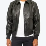 Shop The Aviator A2 USAAF Black Leather Bomber Jacket - Rare Jackets
