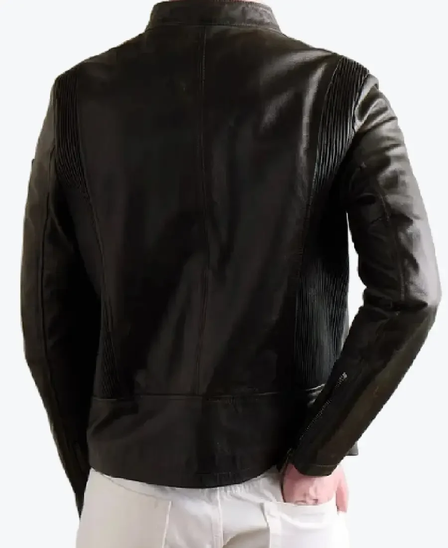 Shop The Pearson Waxed Black Leather Jacket - Rare Jackets
