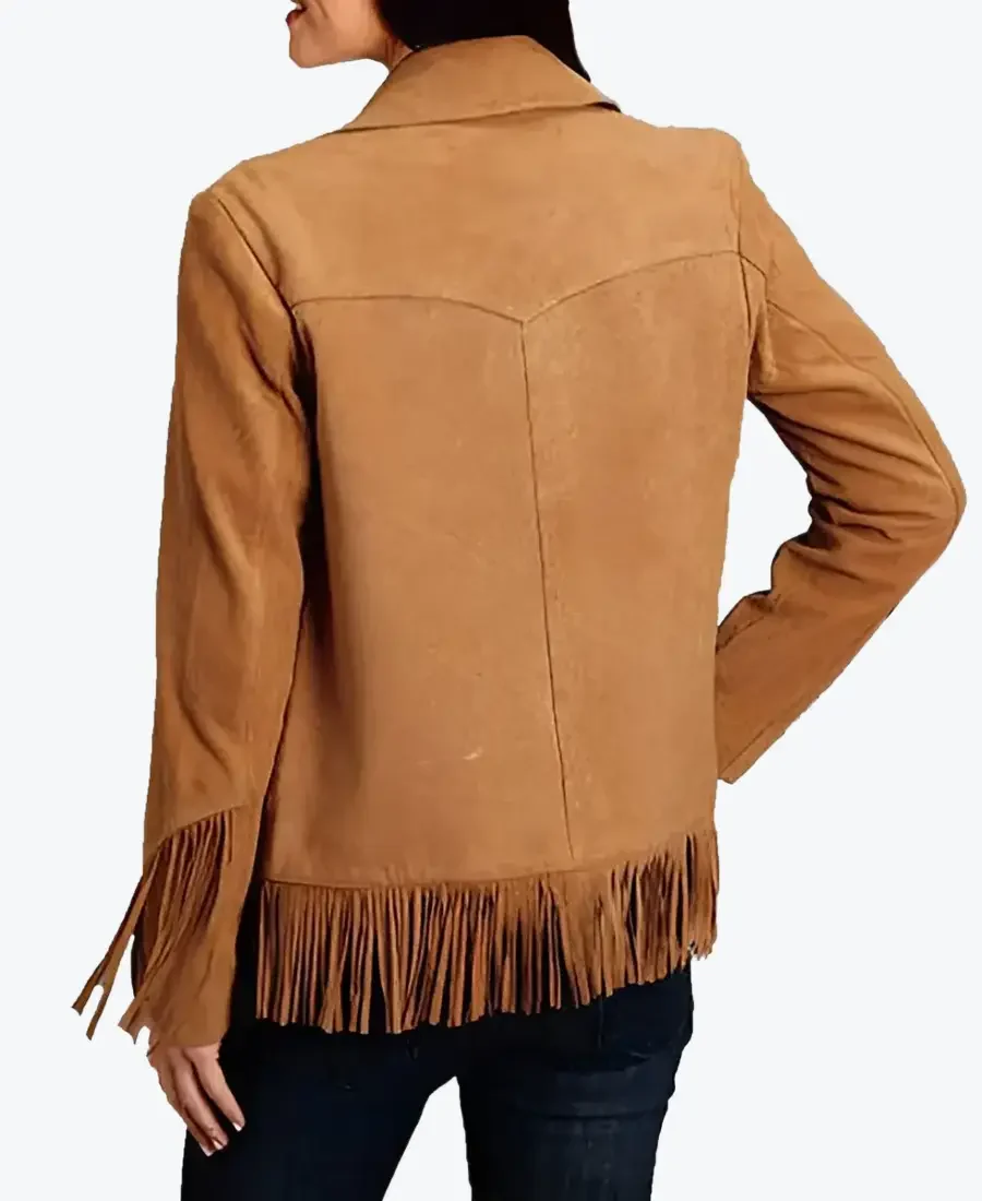 Shop The Birdy Women’s Brown Western Fringe Leather Jacket - Rare Jackets